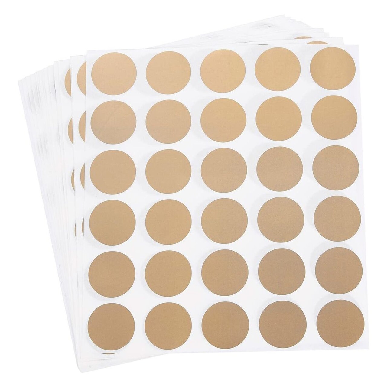 510 Pack Scratch-Off Stickers, 1-Inch Round Self-Adhesive, Peel and Stick DIY Labels for Small Business Promotions, Wedding Games, Fundraisers (Gold)